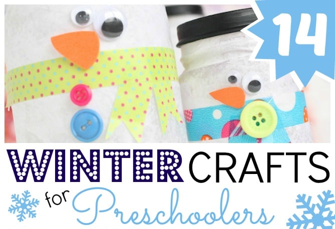 Preschoolers engaged in winter-themed indoor activities including snowflake crafts and sensory play