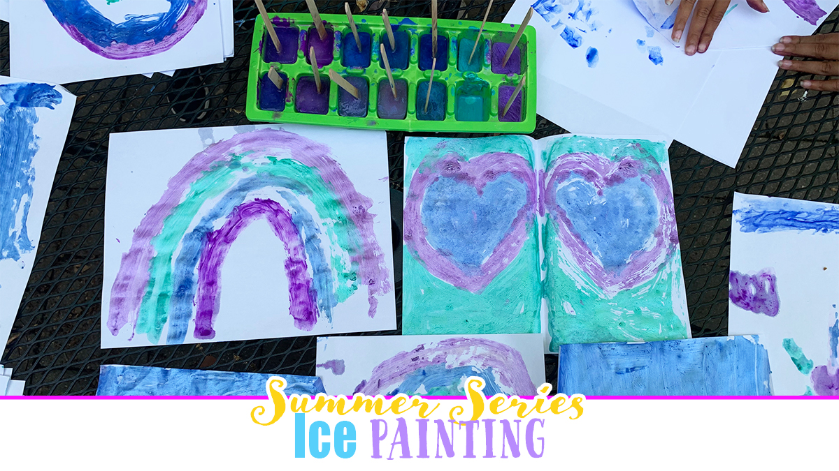 Sensory-Friendly Summer Crafts Preschoolers frozen ice block painting