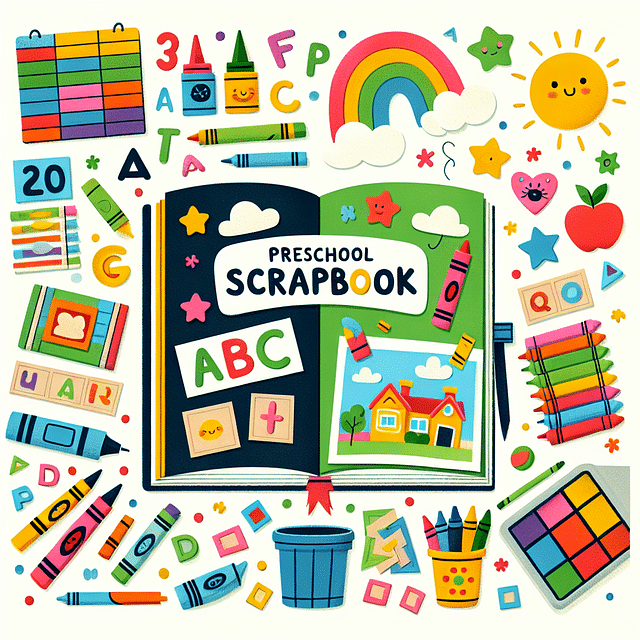 colorful preschool scrapbook themes