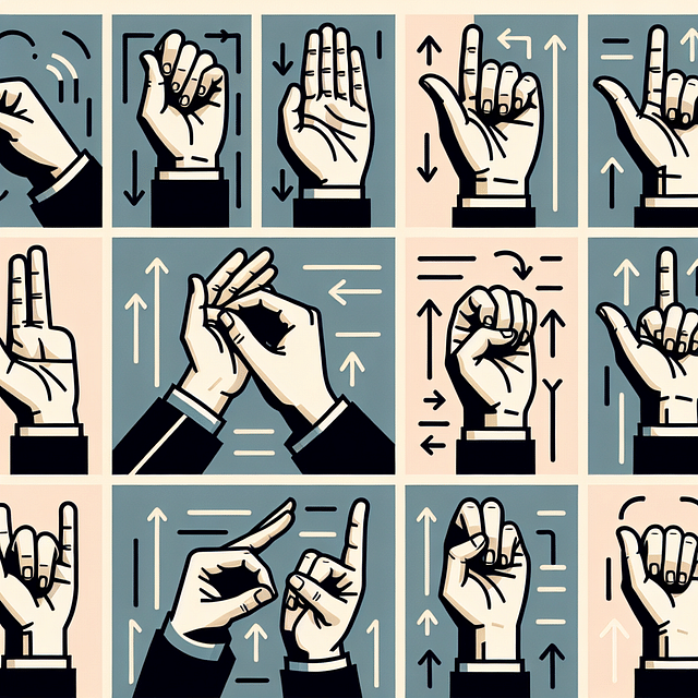 hand drawing sign language illustrations