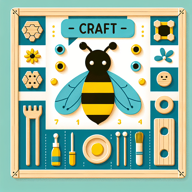completed bee-themed sensory board with a neat border