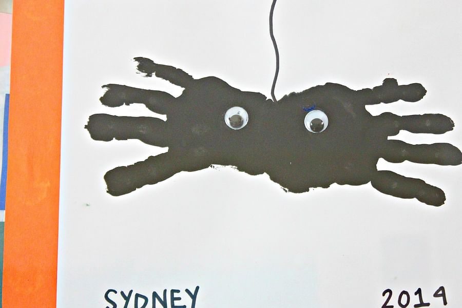 preschool handprint artwork