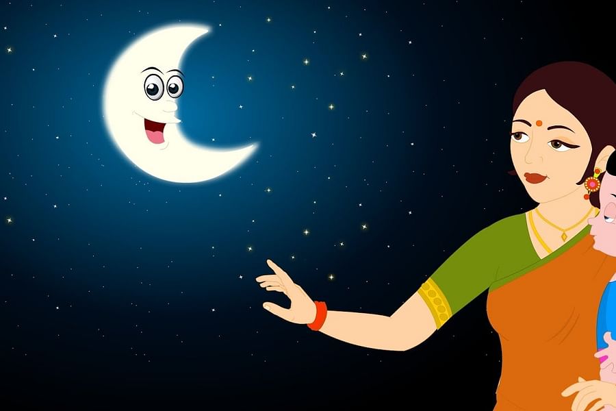 Chanda Mama Door Ke song illustration