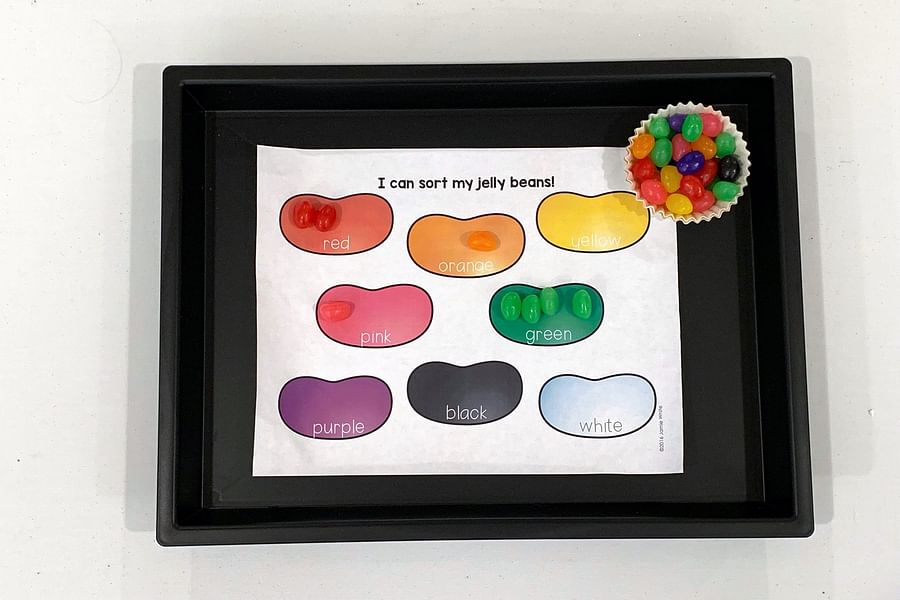 felt board jelly bean math