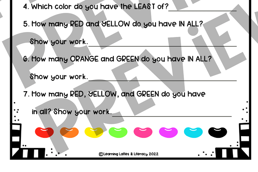 jelly bean story problems