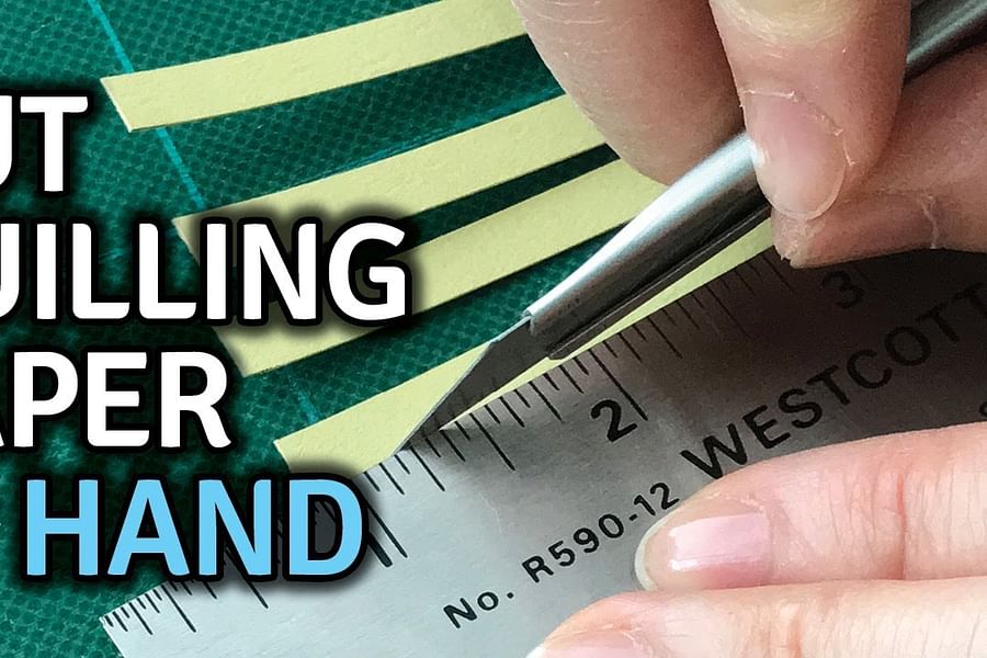 cutting paper strips for crafts