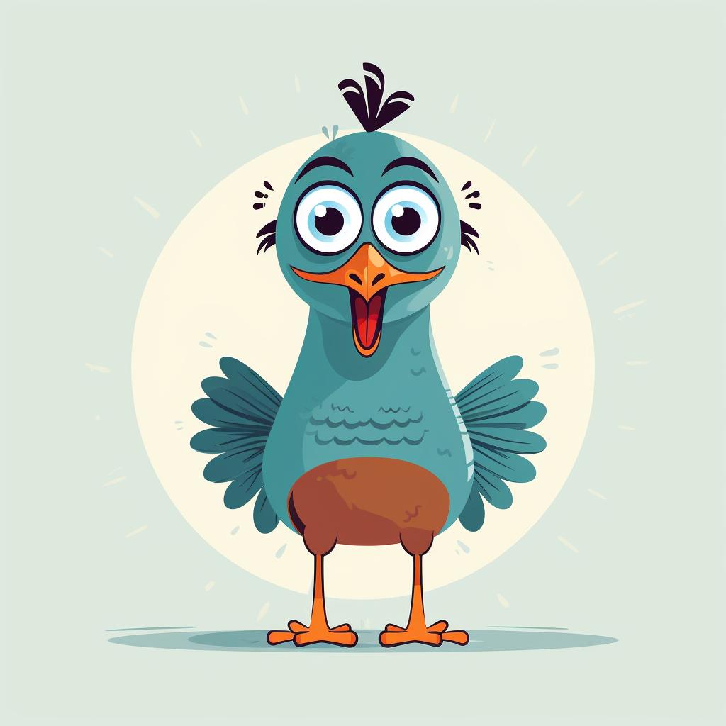 Finished Gratitude Turkey with googly eyes and drawn beak and feet