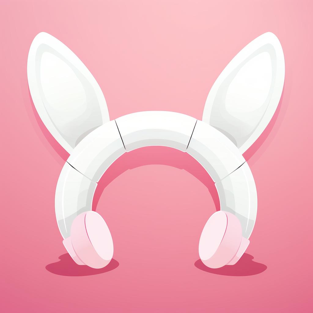 White and pink paper ears