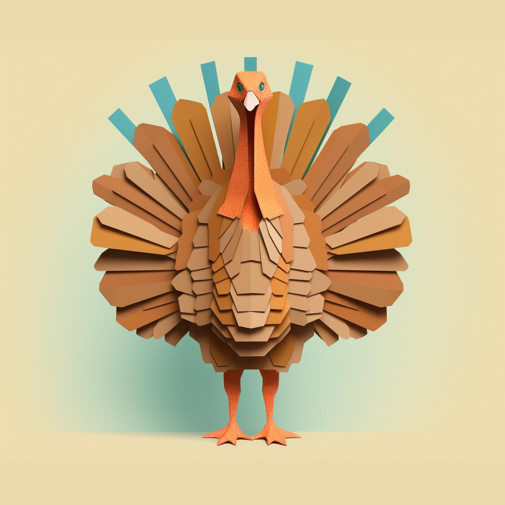 Cut-out of a turkey body from brown paper