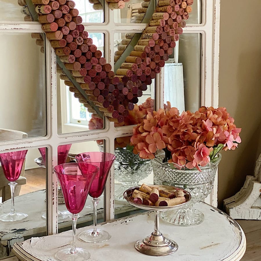 Preschooler\'s completed Valentine\'s Day heart wreath