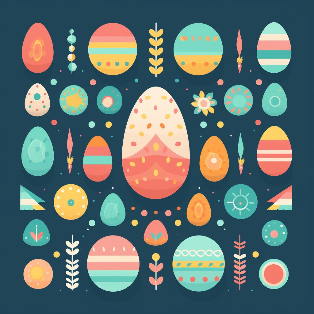 Materials for Easter Egg Canvas Art