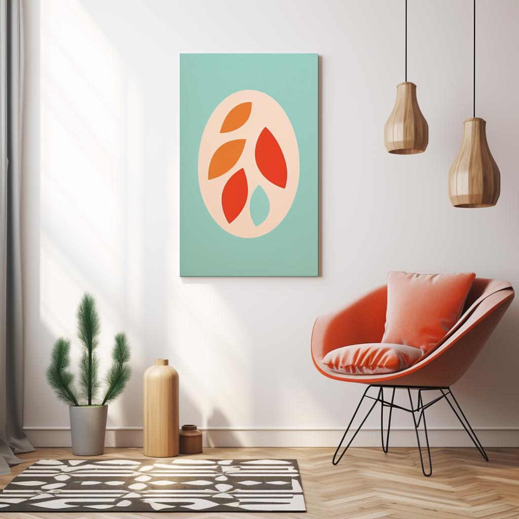 Dried Easter Egg Canvas Art displayed on wall