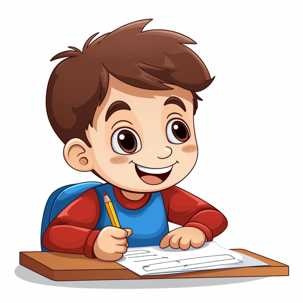 A child happily coloring the letter I on the worksheet